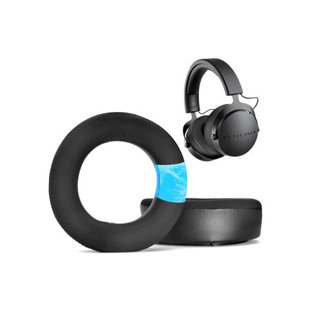 Zamjenski jastučići za uši za Beyerdynamic DT440, DT660, DT990 Pro, Memorijska pjena + Koža + Tekstil + Hladni gel, Crne, 1 Par