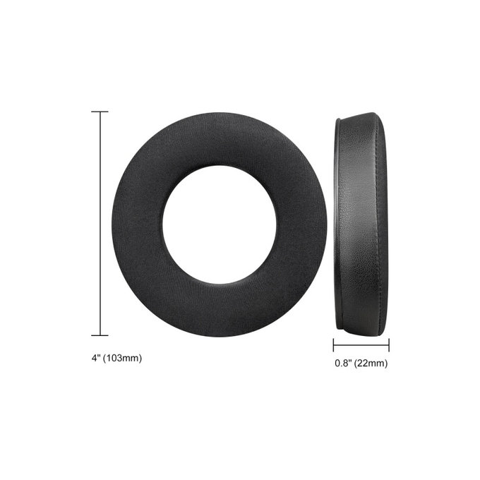 Zamjenski jastučići za uši za Beyerdynamic DT440, DT660, DT990 Pro, Memorijska pjena + Koža + Tekstil + Hladni gel, Crne, 1 Par