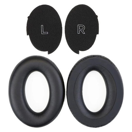 Zamjenski jastučići za uši za Bose A30, PU Koža, Crne, 1 Par