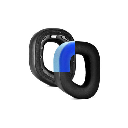 Zamjenski jastučići za uši za Corsair HS80, Memorijska pjena + Tekstil, Crne, Hladni gel, 1 Par