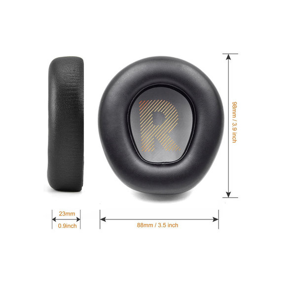 Zamjenski jastučići za uši za JBL Quantum One, Memorijska pjena + PU Koža, Crne, 1 Par