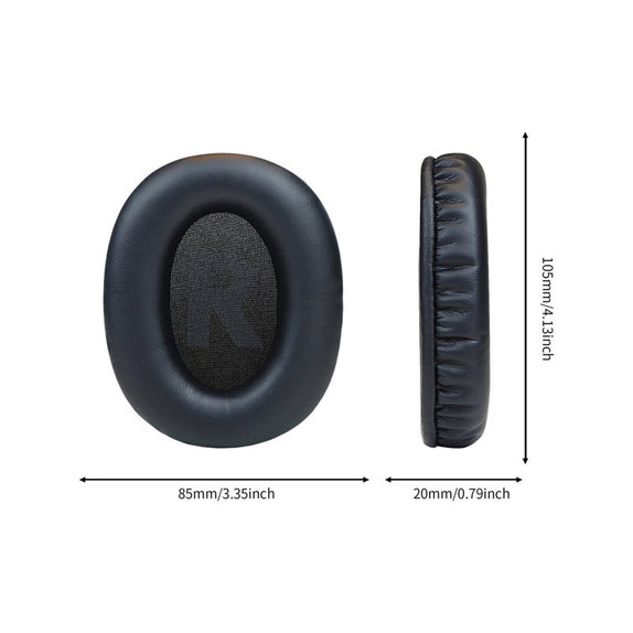 Zamjenski jastučići za uši za Logitech G Pro X, Memorijska pjena + PU Koža, Crne, 1 Par