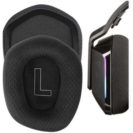 Zamjenski jastučići za uši za Logitech G335, G733, Memorijska pjena + Tekstil, Crne, 1 Par