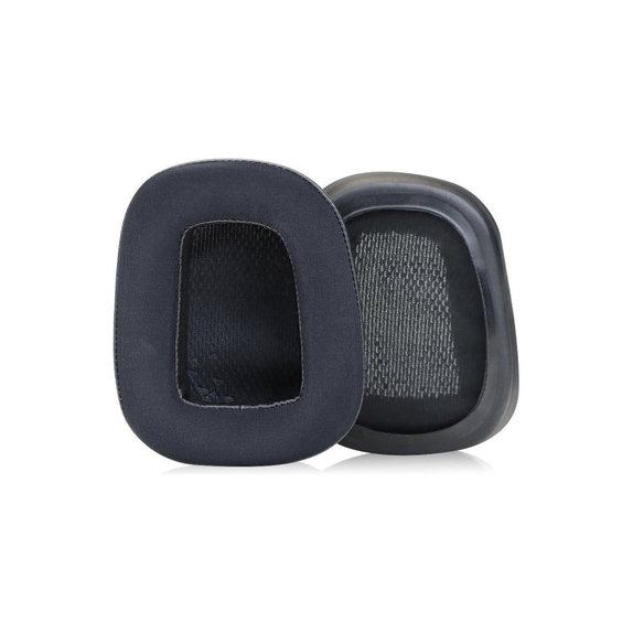 Zamjenski jastučići za uši za Logitech G633 Artemis, G933 Artemis, Memorijska pjena + Tekstil + Koža, Crne, Hladni gel, 1 Par