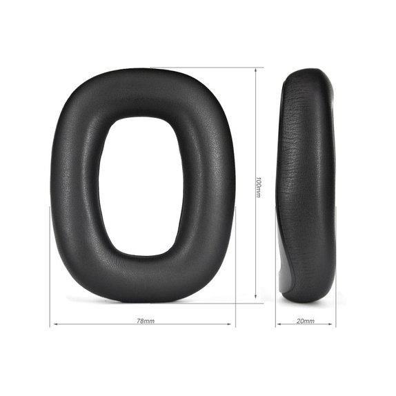 Zamjenski jastučići za uši s magnetom za Logitech Astro A30, Memorijska pjena + PU Koža, Crne, 1 Par