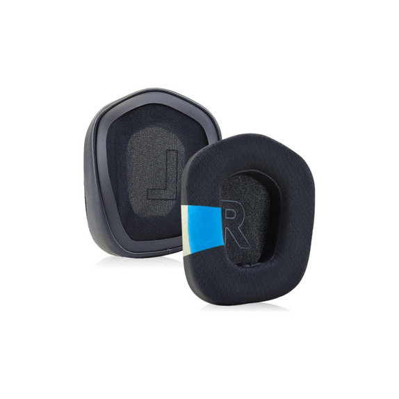 Zamjenski jastučići za uši za Logitech G733, Memorijska pjena + Tekstil + Koža, Crne, Hladni gel, 1 Par
