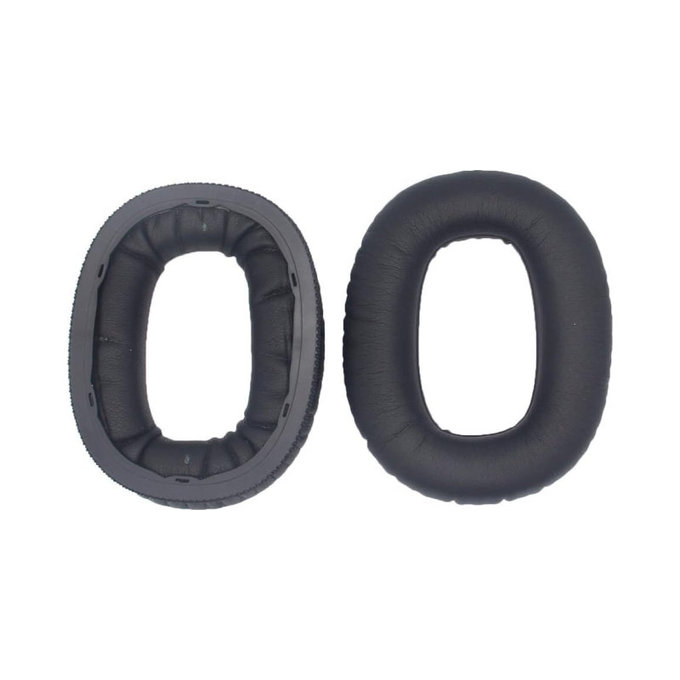 Zamjenski jastučići za uši za Marshall Monitor II, Memorijska pjena + PU Koža, Crne, 1 Par