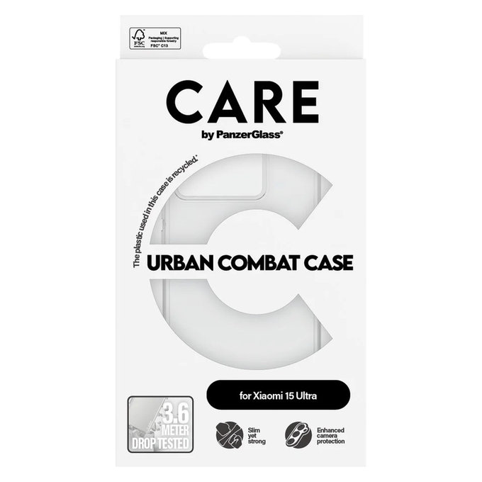 Maska Urban Combat za Xiaomi 15 Ultra, Prozirna, PanzerGlass