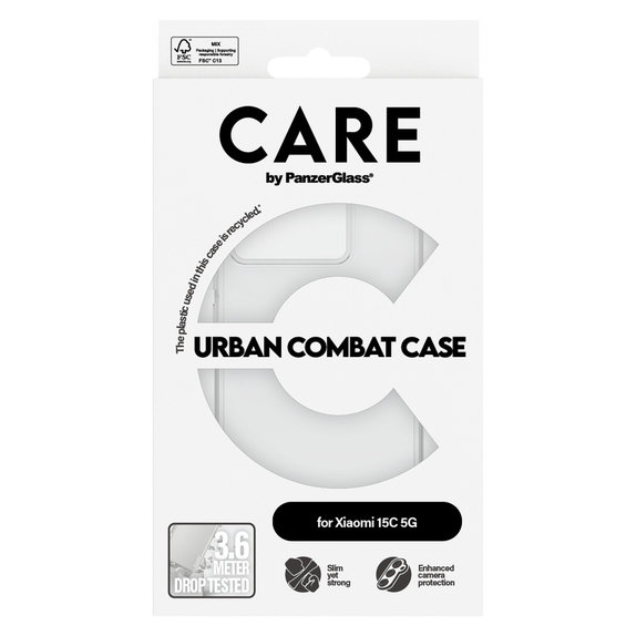 Maska Urban Combat za Xiaomi 15C 5G, Prozirna, PanzerGlass