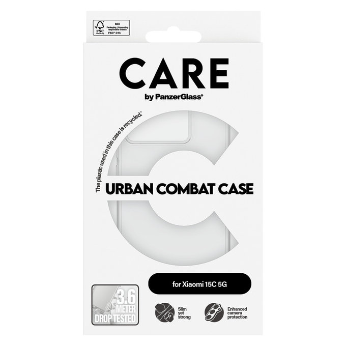 Maska Urban Combat za Xiaomi 15C 5G, Prozirna, PanzerGlass