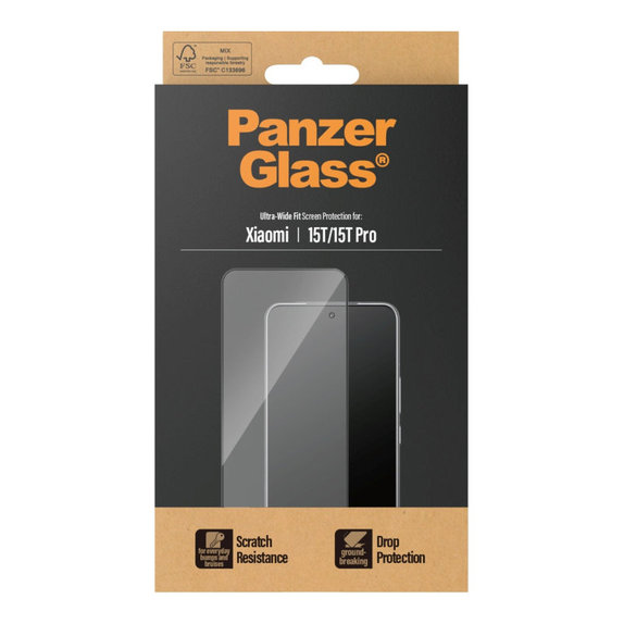 UWF kaljeno staklo za Xiaomi 15T/15T Pro, Crna, PanzerGlass