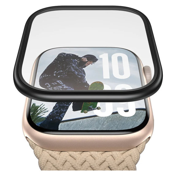 Kaljeno staklo UWF METALLIC za Apple Watch 11/10 46 mm, Crna, PanzerGlass