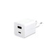 Putni adapter Grand Prix USB-C/USB-A, GaN, 35 W PD, srebrno-bijeli, empower