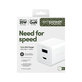 Putni adapter Grand Prix USB-C/USB-A, GaN, 35 W PD, srebrno-bijeli, empower