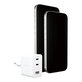 Putni adapter Grand Prix 2x USB-C/USB-A, GaN, 70 W PD, Srebrno-bijela, empower