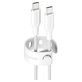 Kabel USB-C, 60 W, Racing, 1,2 m, srebrno-bijeli, empower