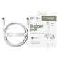 Kabel USB-C, 60 W, Racing, 1,2 m, srebrno-bijeli, empower