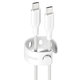 Kabel USB-C, 240 W, Racing, 1,2 m, srebrno-bijeli, empower