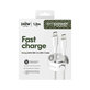 Kabel USB-C, 240 W, Racing, 1,2 m, srebrno-bijeli, empower