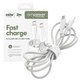 Kabel USB-C, 240 W, Racing, 2 m, Srebrno-bijela, empower