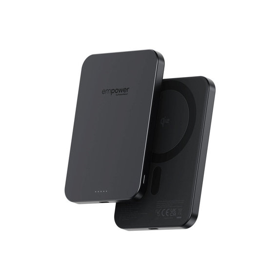 Bežična PowerBank 5000 mAh, 20 W, kompatibilna s MagSafe, Qi2/USB-C, Space Black, empower