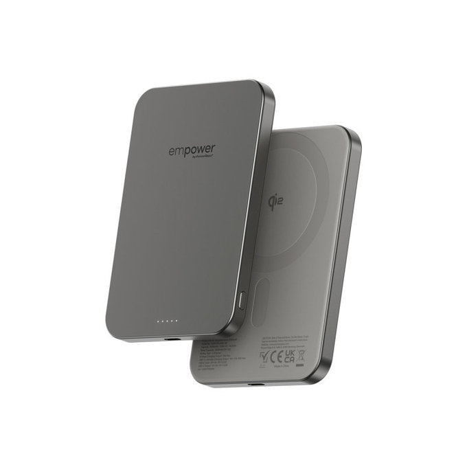 Bežična PowerBank 5000 mAh, 20 W, kompatibilna s MagSafe, Qi2/USB-C, titan, empower