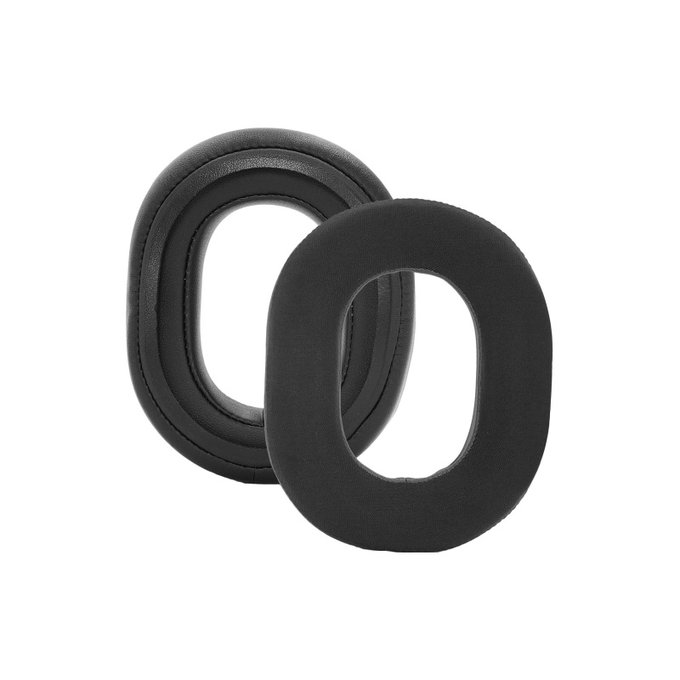Zamjenski jastučići za uši za Razer Blackshark V3, V3X, Memorijska pjena + Tekstil + PU Koža, Crne, Hladni gel, 1 Par
