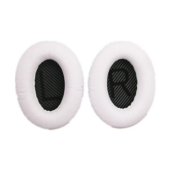 Zamjenski jastučići za uši za Bose QuietComfort 2, 15, 25 i 35, Memorijska pjena + PU Koža, Crno-bijele, 1 Par