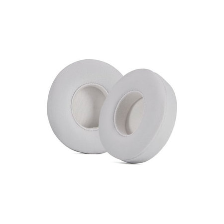 Zamjenski jastučići za uši za Beats Solo 4, Memorijska pjena + PU Koža, Bijele, 1 Par