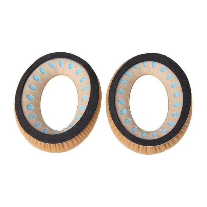 Zamjenski jastučići za uši za Bose QuietComfort 2, 15, 25 i 35, Memorijska pjena + PU Koža, Khaki, 1 Par