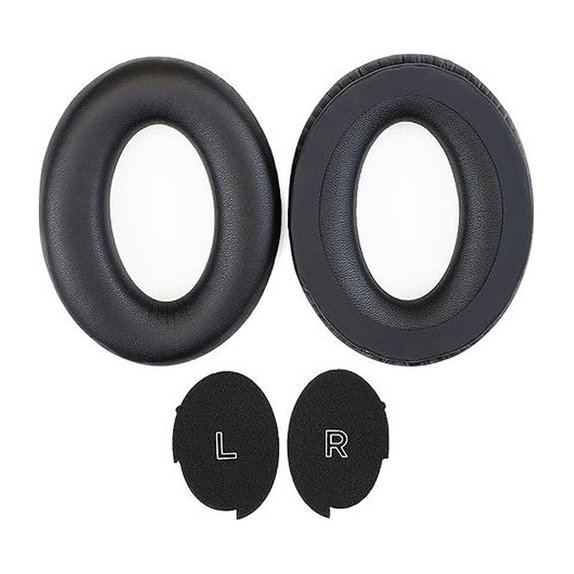 Zamjenski jastučići za uši za Bose Aviation 30, Memorijska pjena + PU Koža, Crne, 1 Par