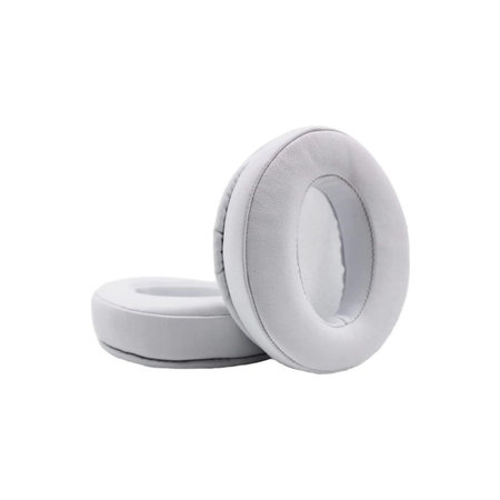 Zamjenski jastučići za uši za Sennheiser HD300, 300BT, 4.50BTNC, Memorijska pjena + PU Koža, Bijele, 1 Par