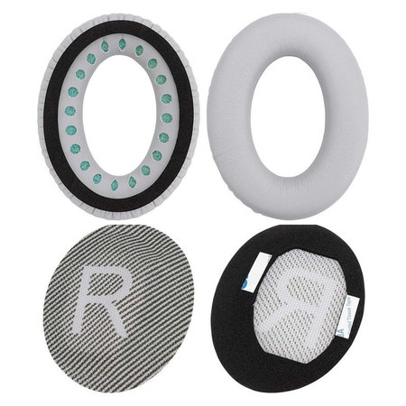 Zamjenski jastučići za uši za Bose QuietComfort 35, Memorijska pjena + PU Koža, Sive, 1 Par
