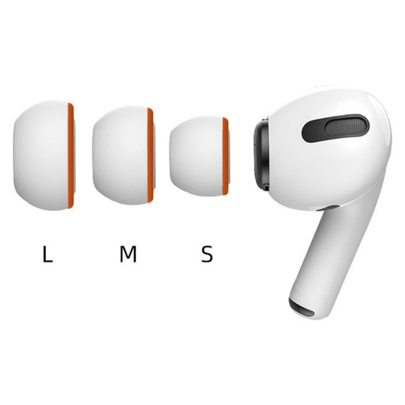 Zamjenski silikonski nastavci za uši za Apple AirPods 1, 2 Pro, M, Memorijska pjena, Bijele