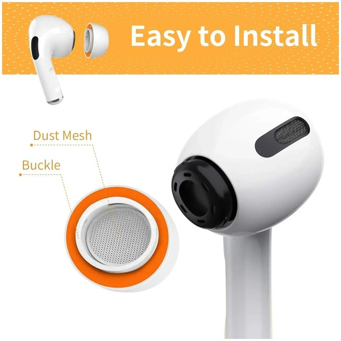 Zamjenski silikonski nastavci za uši za Apple AirPods 3 Pro, set 3 kom (L, M, S), Bijeli