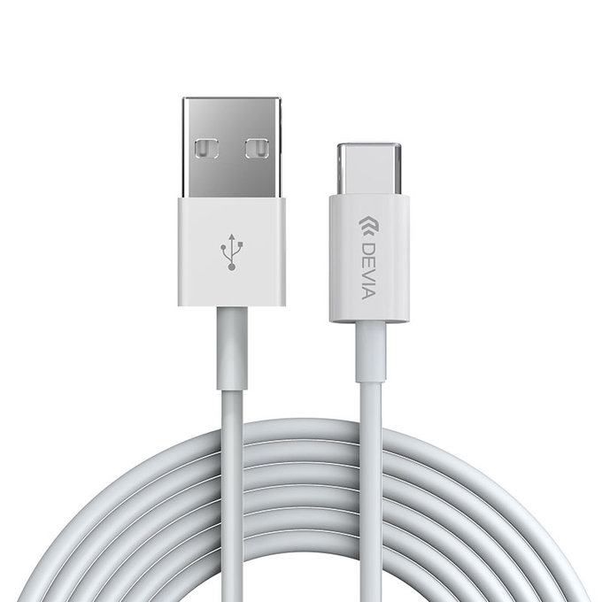 USB / USB-C kabel Smart, 2.1A, 2m, bijela, Devia
