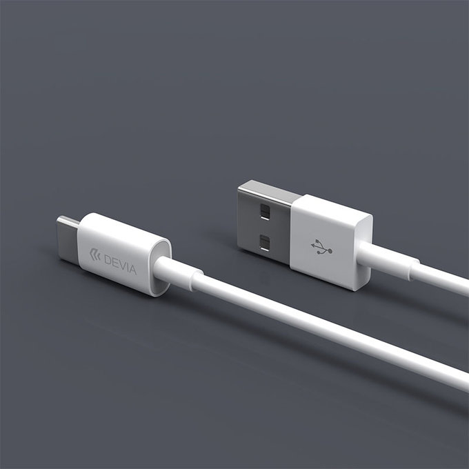 USB / USB-C kabel Smart, 2.1A, 2m, bijela, Devia