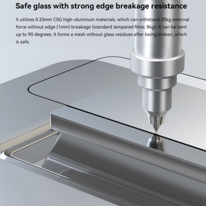 Kaljeno staklo FullCover s aplikatorom za iPhone 15 Pro Max, Devia