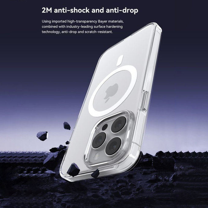 Maska Elemental s MagSafe za iPhone 15 Pro Max, prozirna, Devia