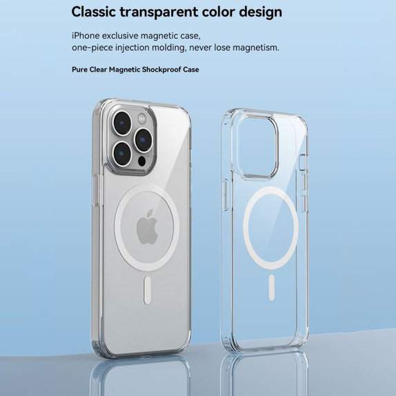 Maska Clear s MagSafe za iPhone 15 Pro, prozirna, Devia