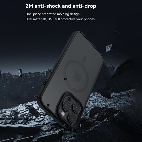 Maska Pino s MagSafe za iPhone 15 Pro, crna, Devia