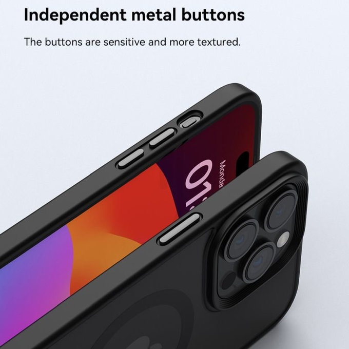 Maska Pino s MagSafe za iPhone 15 Plus, crna, Devia