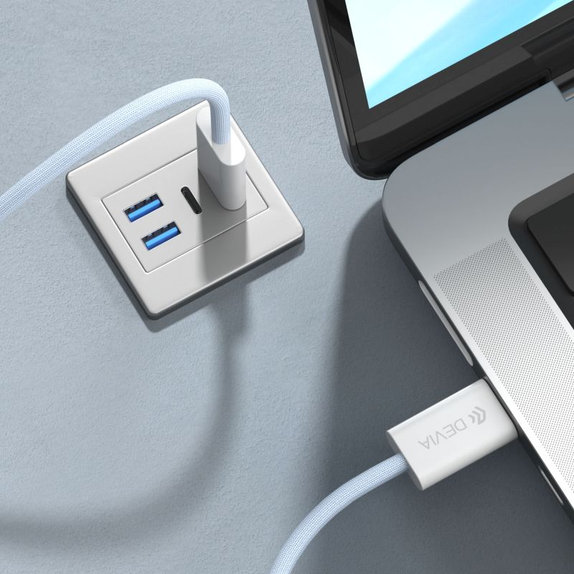 USB-C / USB-C kabel Smart, PD 60W, 1m, bijela, Devia