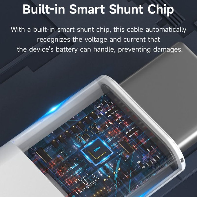 USB-C / USB-C kabel Smart, PD 60W, 1m, bijela, Devia