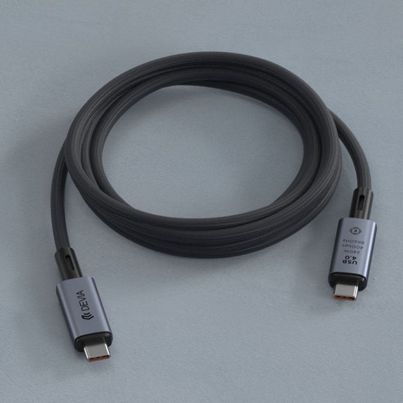 USB-C / USB-C kabel Extreme Speed, 240W, 8K 60Hz, 1m, crna, Devia