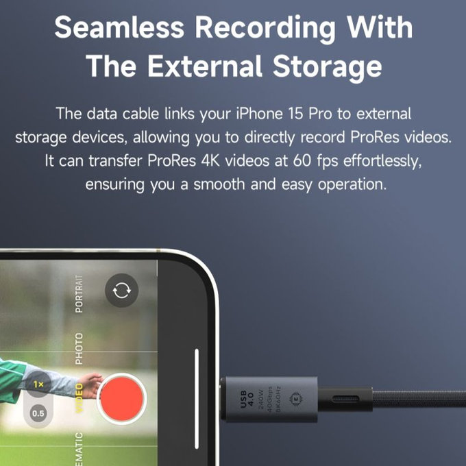 USB-C / USB-C kabel Extreme Speed, 240W, 8K 60Hz, 1m, crna, Devia