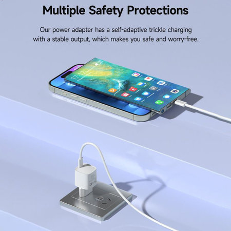 Punjač Mini USB-C, PD 30W, bijela, Devia