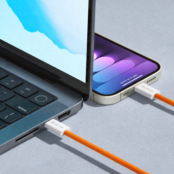 USB-C / USB-C kabel Smart, PD 60W, 1m, narančasta, Devia