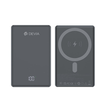 MagSafe PowerBank Extreme Speed Mini s displayom, PD 20W, 10000mAh, Space Grey, Devia