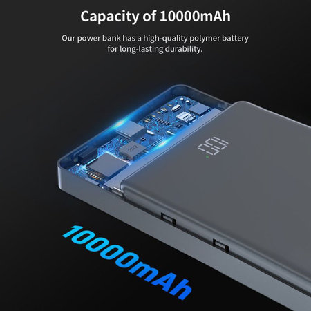 MagSafe PowerBank Extreme Speed Mini s displayom, PD 20W, 10000mAh, Space Grey, Devia